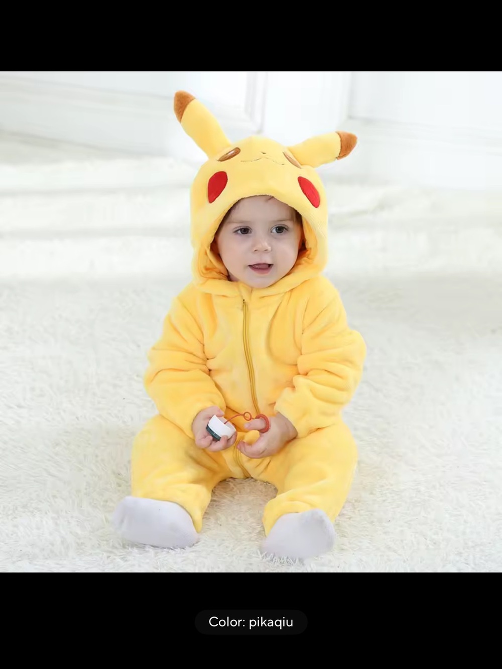 Plush Pikachu Pokemon 1-4m costume onesie kigurumi LIKE NEW